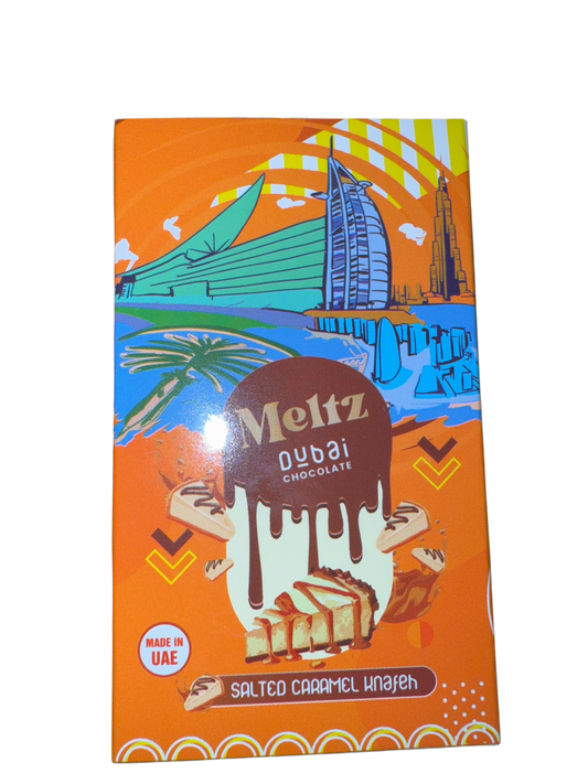 Meltz Dubai Chocolate Salted Caramel Knafeh Flavour 75G - Dubai Edition - www.Shopthatapp.com