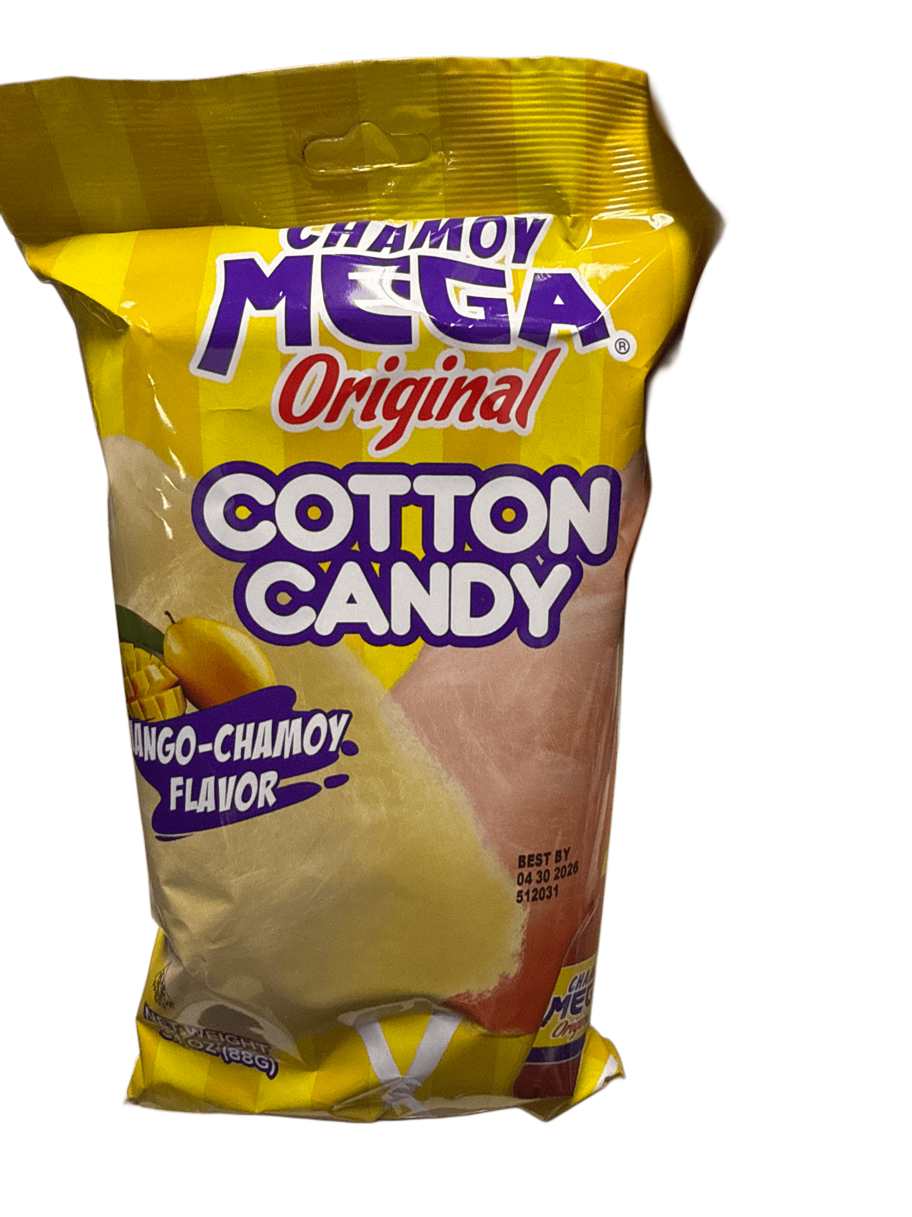 Chamoy Mega Original Mango-Chamoy Flavoured Cotton Candy 88G - U.S Edition - www.Shopthatapp.com