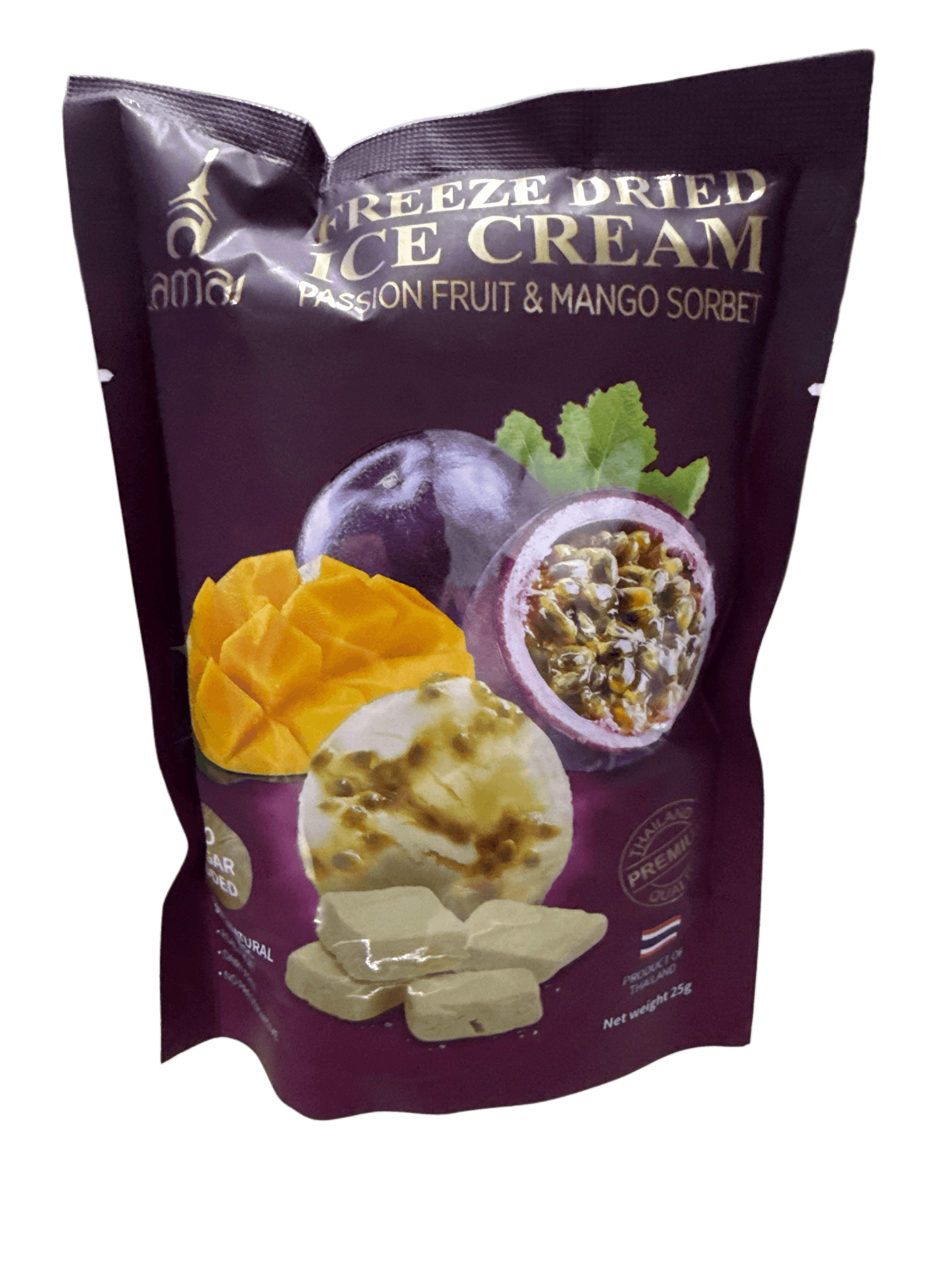 Freeze Dried Ice Cream Passion Fruit and Mango Sorbet 25G - Thailand Edition - www.Shopthatapp.com