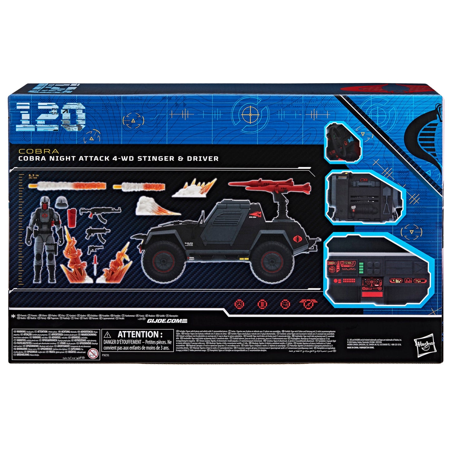 G.I. Joe Classified Series #120, Cobra Night Attack 4-WD Stinger & Driver - www.Shopthatapp.com