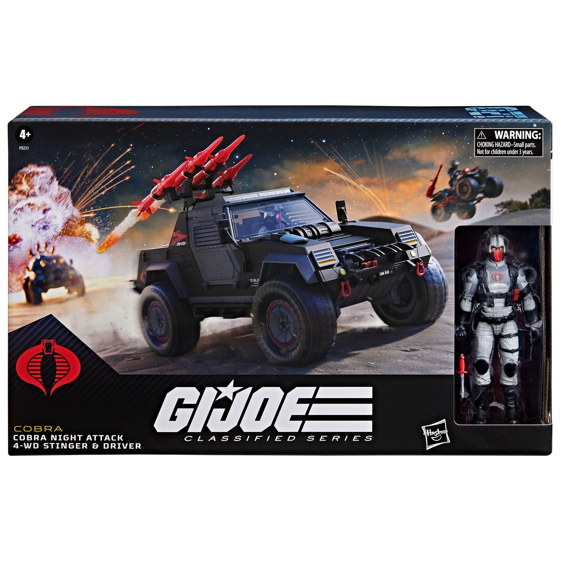 G.I. Joe Classified Series #120, Cobra Night Attack 4-WD Stinger & Driver - www.Shopthatapp.com