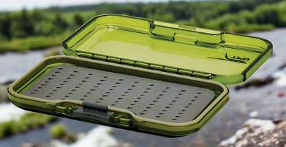 Waterproof Fly Box -Triangle Slit Foam - Single Sided - Olive - www.Shopthatapp.com
