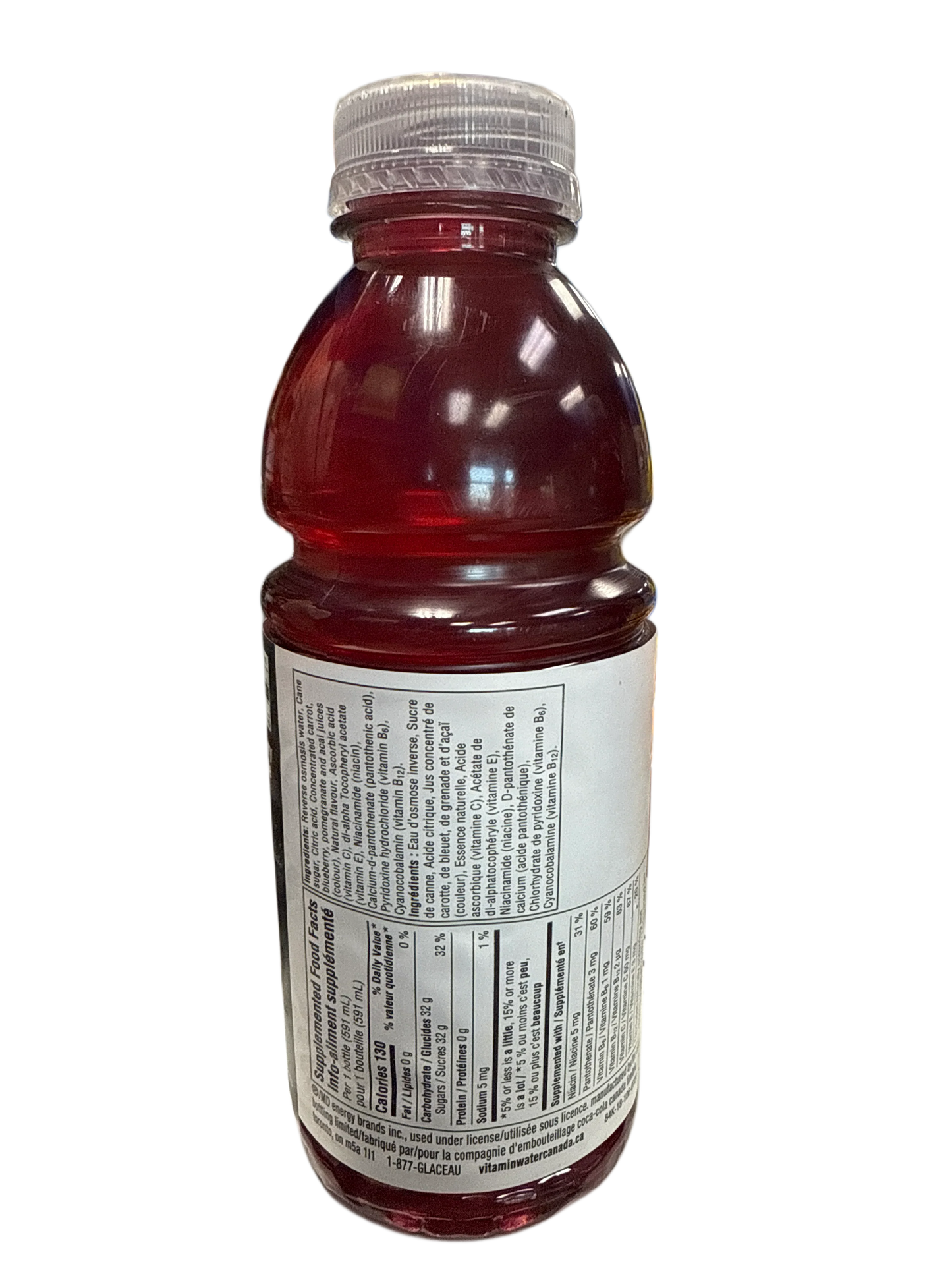 Vitamin Water Zero Sugar Acai Blueberry Pomegranate Flavour 591ML - Canadian Edition