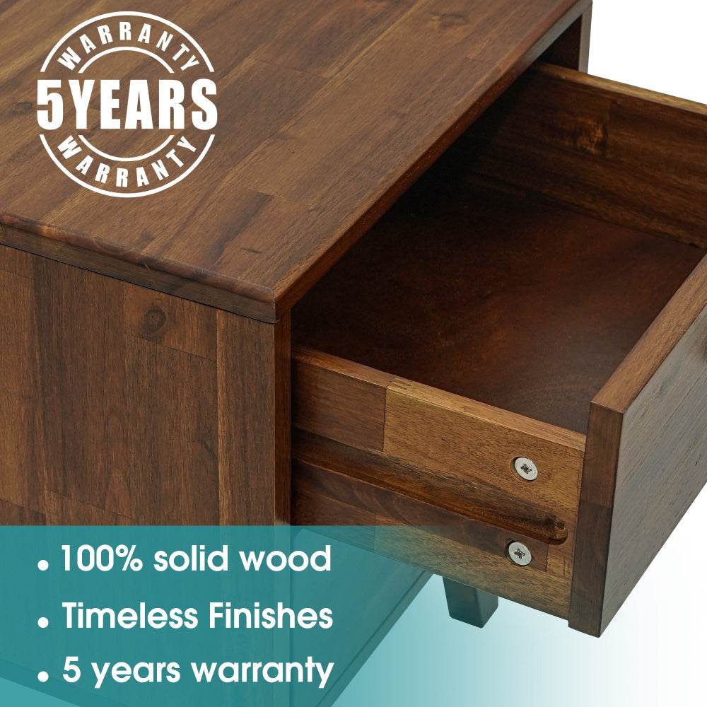 Silvia 2-Drawer Solid Wood Nightstand - www.Shopthatapp.com