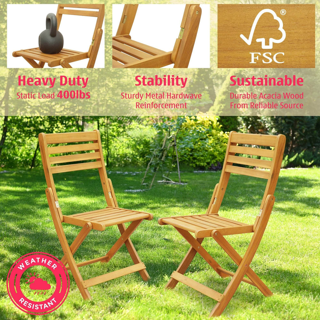 Tranquillo Anya Acacia Wood Folding Chairs Set of 2 - www.Shopthatapp.com