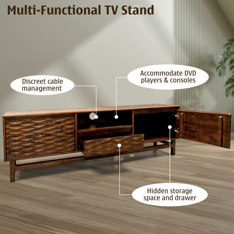 Elara TV Stand with Storage and Cable Management for TVs up to 80" - www.Shopthatapp.com