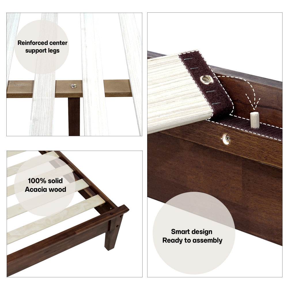 Kaylin Solid Wood Bed Frame - www.Shopthatapp.com