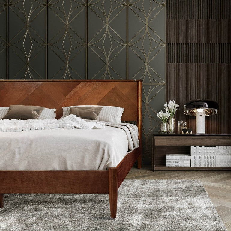 Panthera Platform Bed Frame With Headboard - www.Shopthatapp.com