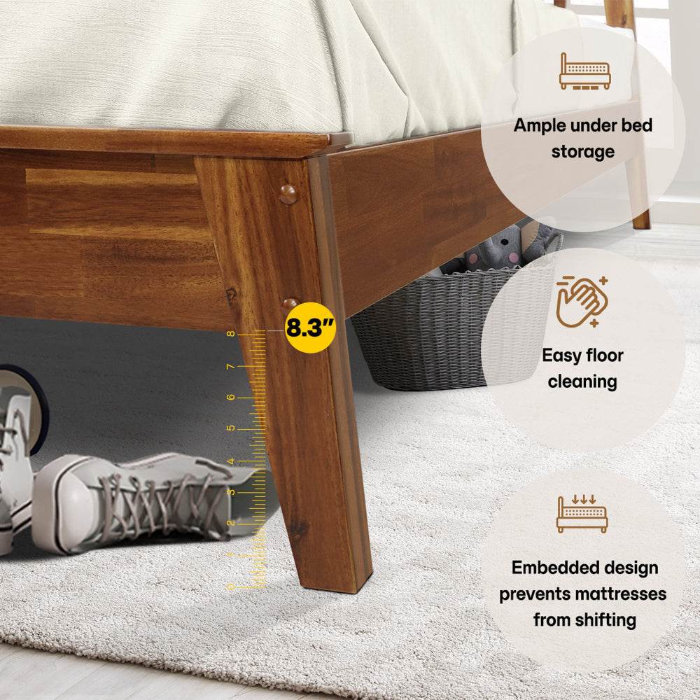 Kaylin Deluxe Wood Platform Bed Frame - www.Shopthatapp.com