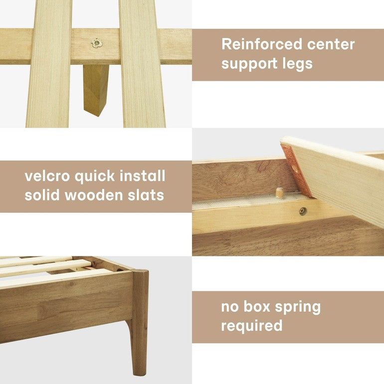 Haven Deluxe Wood Platform Bed Frame - www.Shopthatapp.com