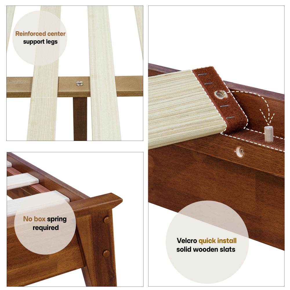 Kaylin Deluxe Wood Platform Bed Frame - www.Shopthatapp.com