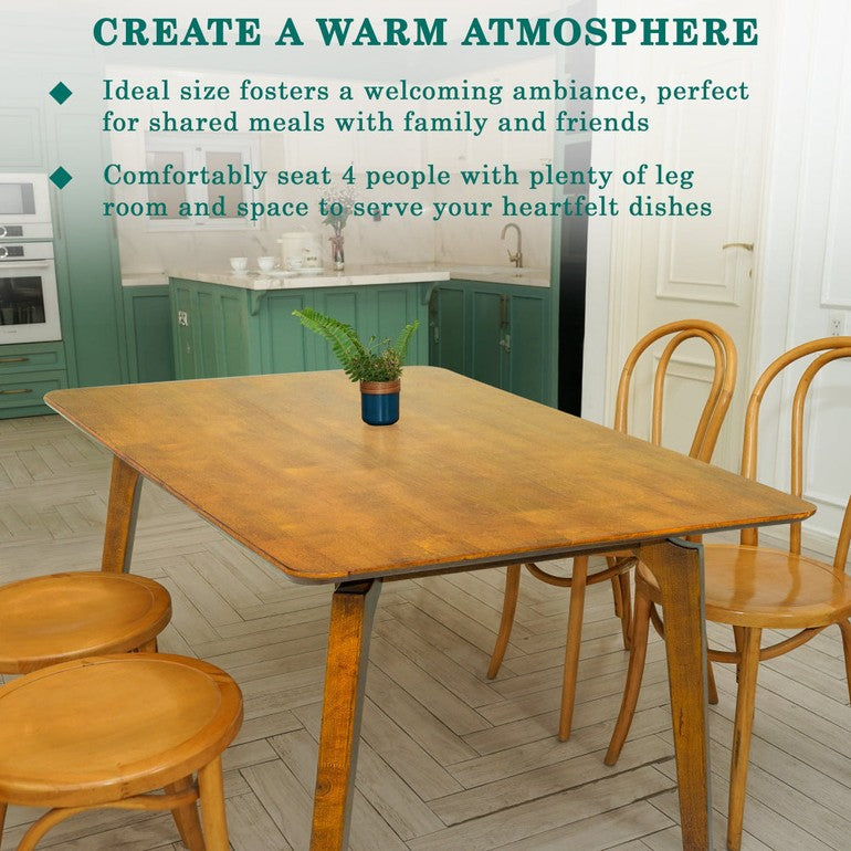 Verve 48" Solid Wood Dining Table/Kitchen Table Dining Table for 4 - www.Shopthatapp.com