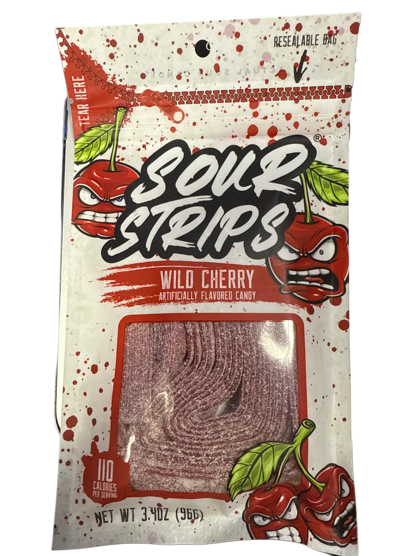 Sour Strips Wild Cherry 96G U.S Edition - www.Shopthatapp.com