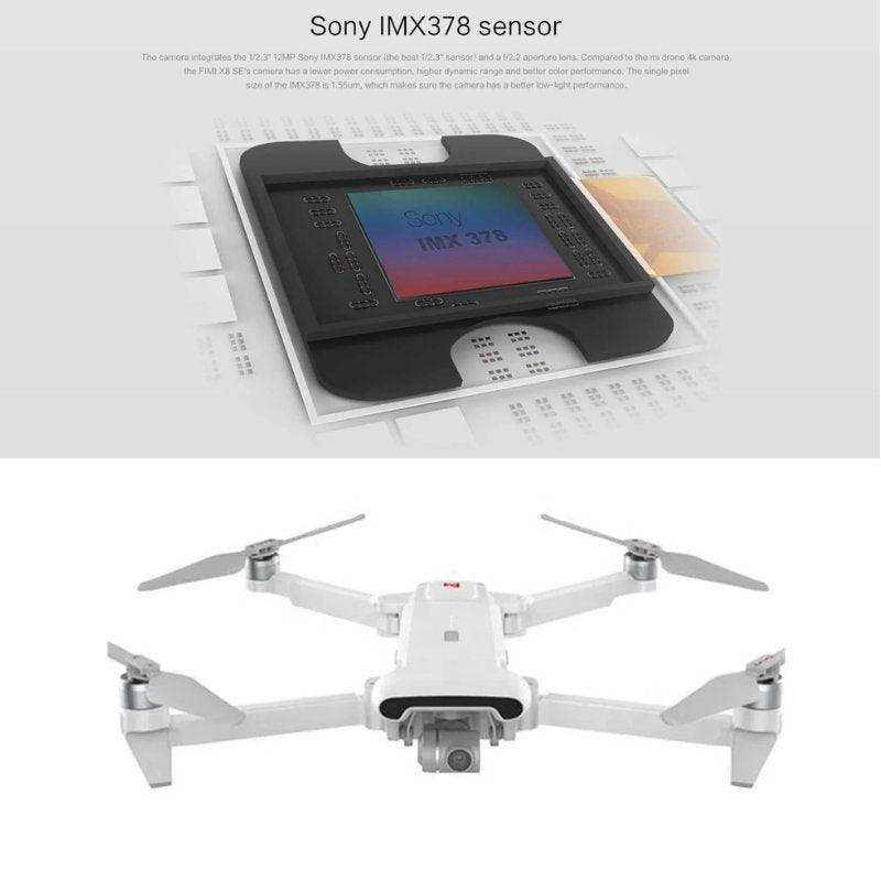 FIMI X8SE 2022 V2 Drone Camera Professional GPS 4K Foldable RC Quadcopter, 35-min Flight Time, 10km Video Transmission, Follow me, 3-Axis Gimbal (2 Batteries+Megaphone) 128GB TUTT - www.Shopthatapp.com #