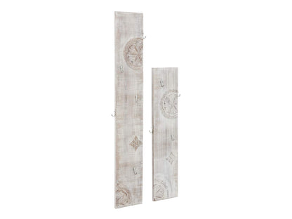 Carved Hook Board Set, Distressed lolWhite Finish - www.Shopthatapp.com
