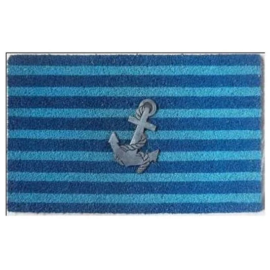 Paillasson à rayures avec motif ancre