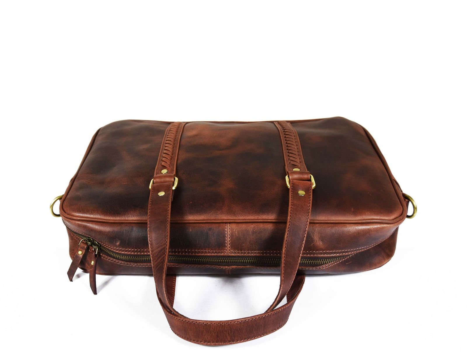 Fairfield Leather Briefcase - Walnut - www.Shopthatapp.com #