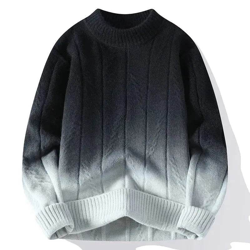 Fall Winter Gradient High-grade woolen Pullover Sweater for Men - www.Shopthatapp.com #