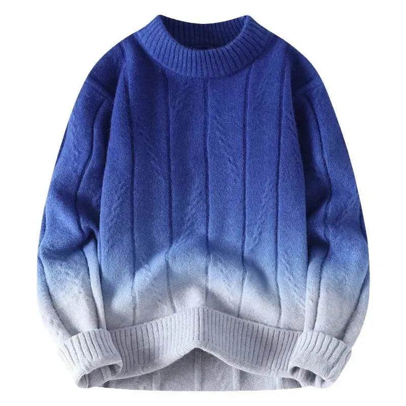 Fall Winter Gradient High-grade woolen Pullover Sweater for Men - www.Shopthatapp.com #