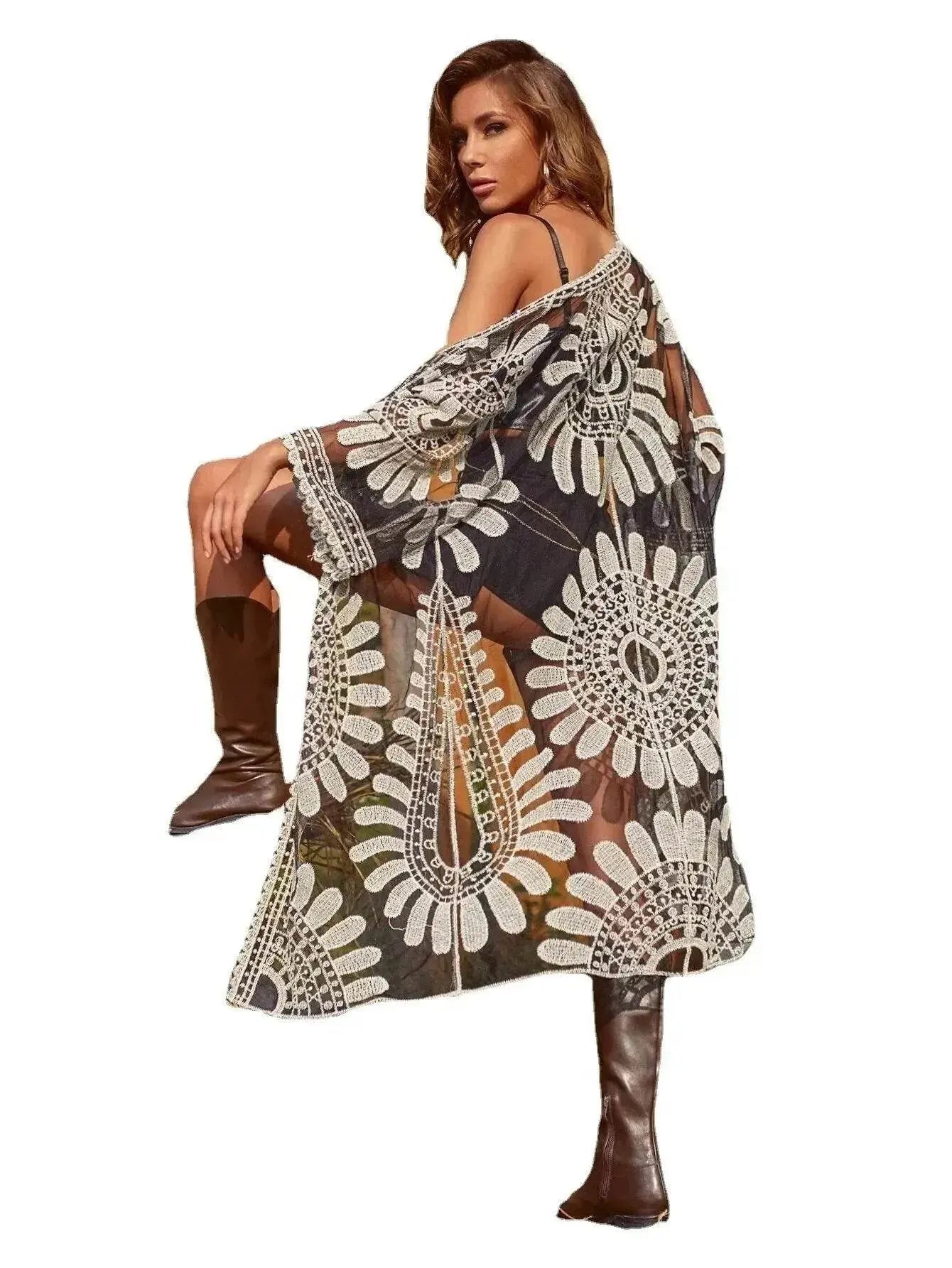 Fashion Bikini Sun Protection Clothing For Women Kimono - www.Shopthatapp.com