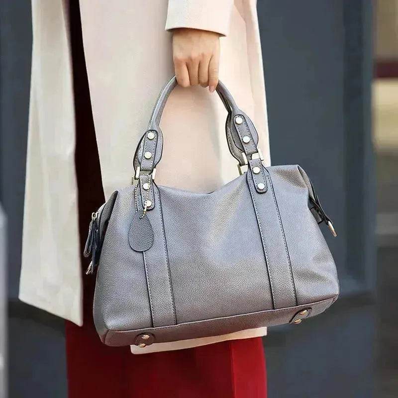 Fashion Boston Shoulder Bag Women's Handbags Retro Rivet Design Personalized Crossbody Bags - www.Shopthatapp.com #