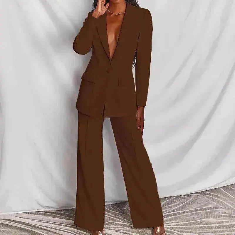 Fashion Business Women's Clothing Long Sleeve Trousers Suit - www.Shopthatapp.com