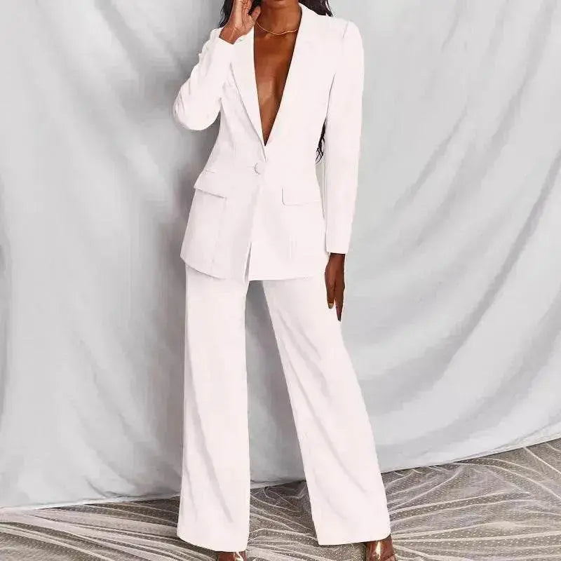 Fashion Business Women's Clothing Long Sleeve Trousers Suit - www.Shopthatapp.com