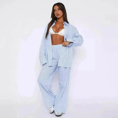 Fashion Casual Striped Trousers Summer Wide Leg Pants Men - www.Shopthatapp.com