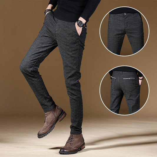 Fashion High Quality Men Spring Autumn Slim fit straight Trouser - www.Shopthatapp.com #