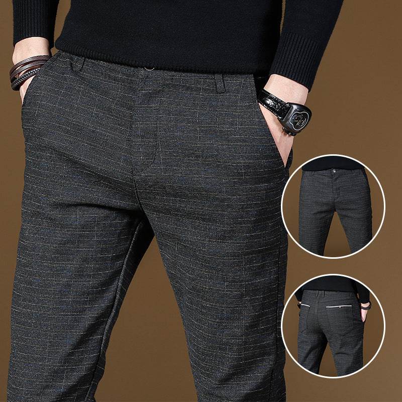 Fashion High Quality Men Spring Autumn Slim fit straight Trouser - www.Shopthatapp.com #
