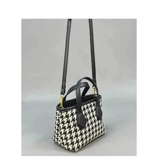 Fashion Houndstooth Single-shoulder Messenger Bag for Women - www.Shopthatapp.com #