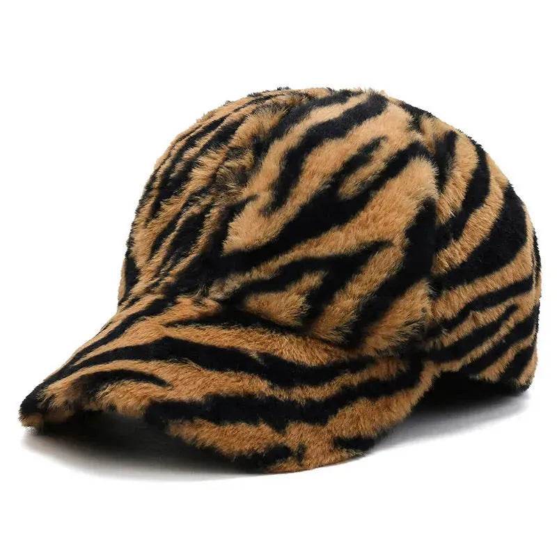 Fashion Leopard Fleece Baseball All-matching Peaked Cap - www.Shopthatapp.com #