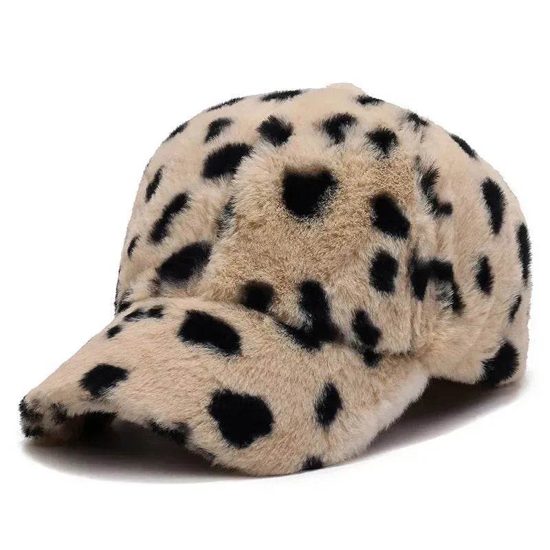 Fashion Leopard Fleece Baseball All-matching Peaked Cap - www.Shopthatapp.com #