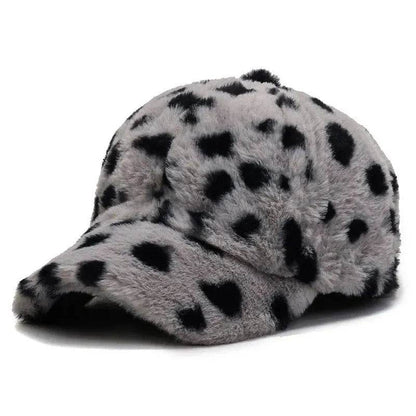 Fashion Leopard Fleece Baseball All-matching Peaked Cap - www.Shopthatapp.com #