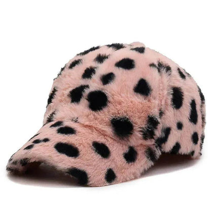Fashion Leopard Fleece Baseball All-matching Peaked Cap - www.Shopthatapp.com #
