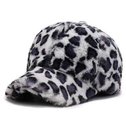 Fashion Leopard Fleece Baseball All-matching Peaked Cap - www.Shopthatapp.com #