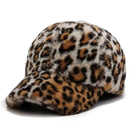 Fashion Leopard Fleece Baseball All-matching Peaked Cap - www.Shopthatapp.com #