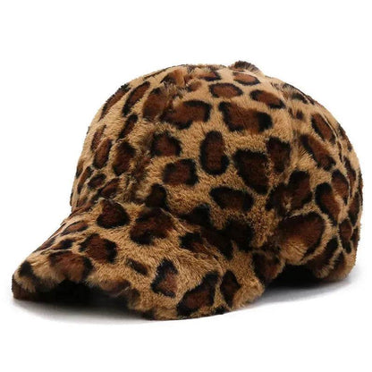 Fashion Leopard Fleece Baseball All-matching Peaked Cap - www.Shopthatapp.com #