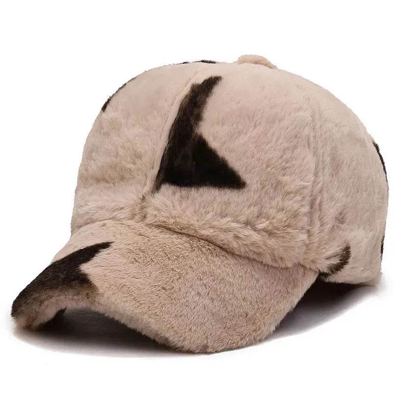 Fashion Leopard Fleece Baseball All-matching Peaked Cap - www.Shopthatapp.com #