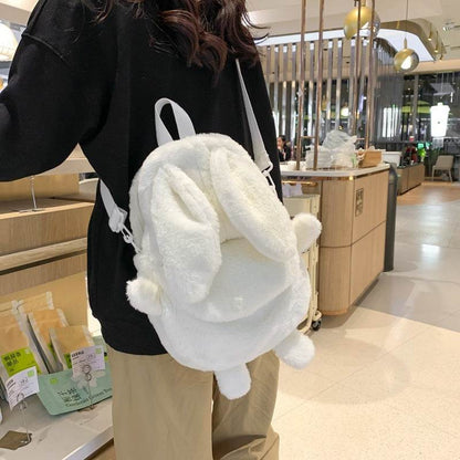 Fashion Mini Small Plush Cute Bunny Backpack for Girls - www.Shopthatapp.com #