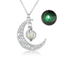 Fashion Moon Natural Glowing Stone Healing Necklace Women Gift Charm Luminous Pendant Necklace Jewelry - www.Shopthatapp.com