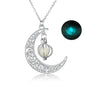 Fashion Moon Natural Glowing Stone Healing Necklace Women Gift Charm Luminous Pendant Necklace Jewelry - www.Shopthatapp.com