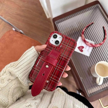 Fashion New Year Wine Red Plaid Phone Case - www.Shopthatapp.com