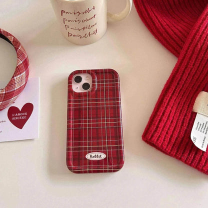 Fashion New Year Wine Red Plaid Phone Case - www.Shopthatapp.com