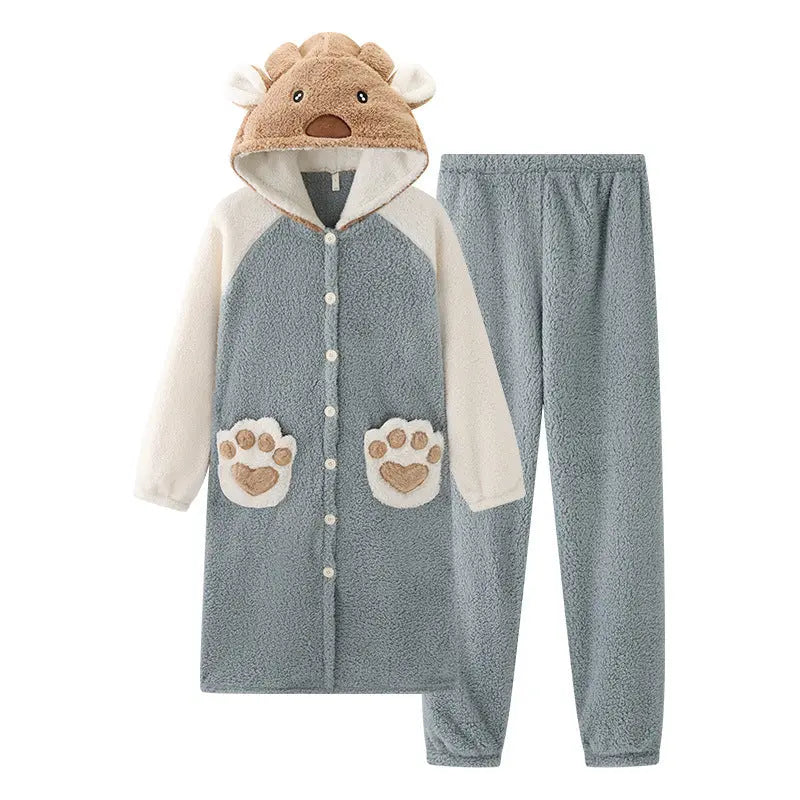 Fashion Pajamas For Women Thick Night-robe - www.Shopthatapp.com