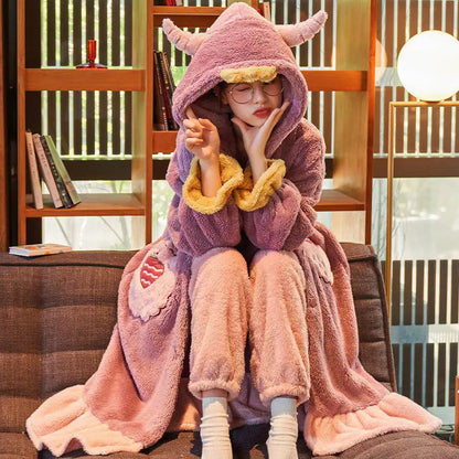 Fashion Pajamas For Women Thick Night-robe - www.Shopthatapp.com #