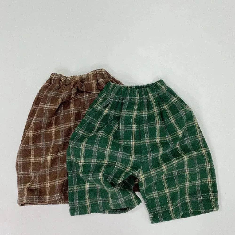Fashion Personality Children's Plaid Stylish Pants Short pant for Boys - www.Shopthatapp.com #