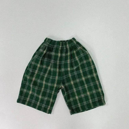Fashion Personality Children's Plaid Stylish Pants Short pant for Boys - www.Shopthatapp.com #