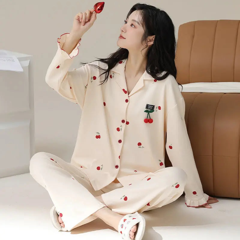 Fashion Personalized Double-sided Cotton Pajamas For Women - www.Shopthatapp.com