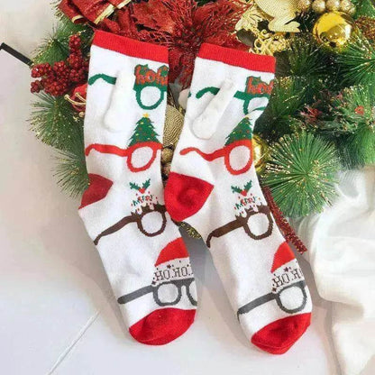 Fashion Simple Magnetic Christmas Socks For Men And Women - www.Shopthatapp.com